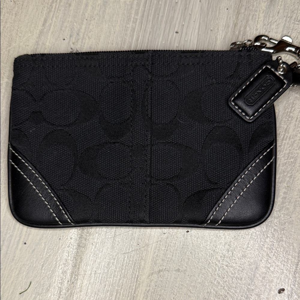 Coach Black Signature Wristlet